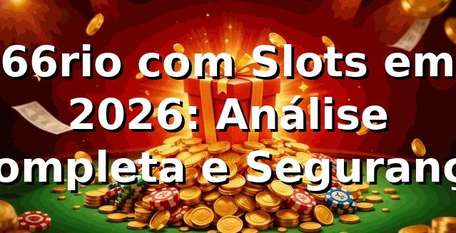 66rio com Slots em 2026: Análise Completa e Segurança 🔒